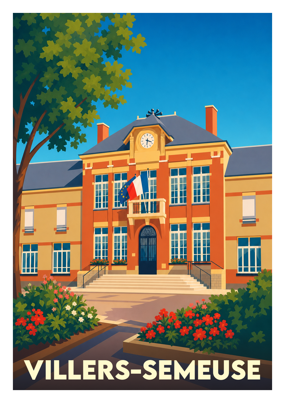 Affiche souvenir de Villers-Semeuse – image brute sans cadre