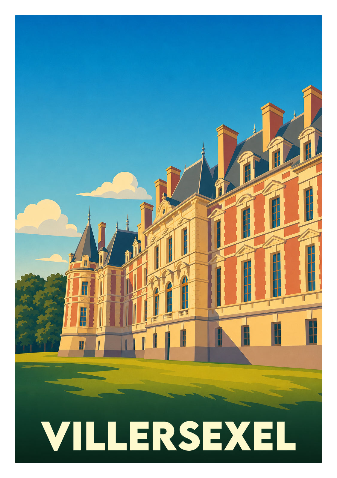 Affiche souvenir de Villersexel – image brute sans cadre