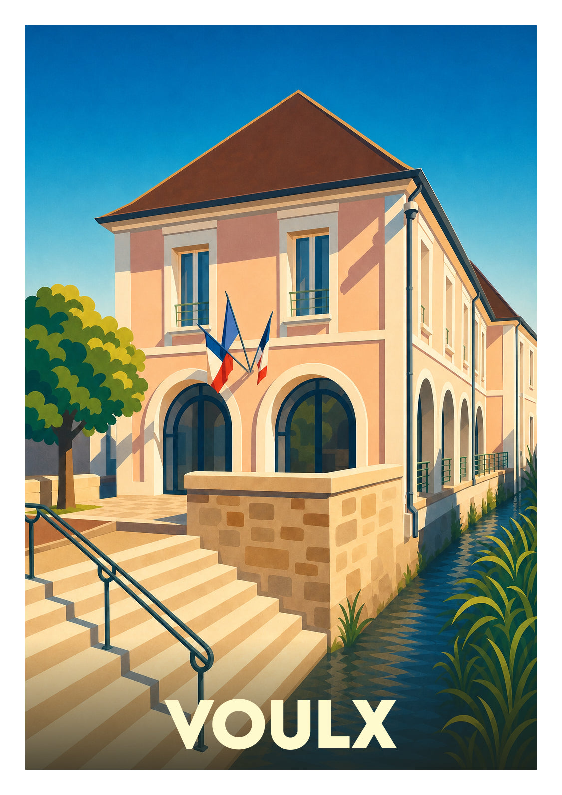 Affiche souvenir de Voulx – image brute sans cadre