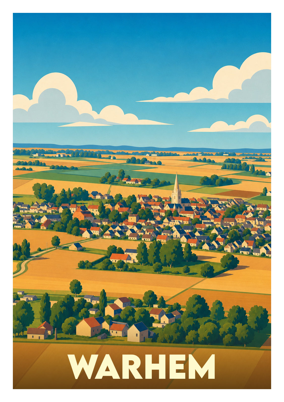 Affiche souvenir de Warhem – image brute sans cadre