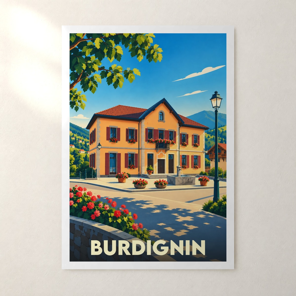 Affiche Burdignin – sans cadre, accrochée au mur