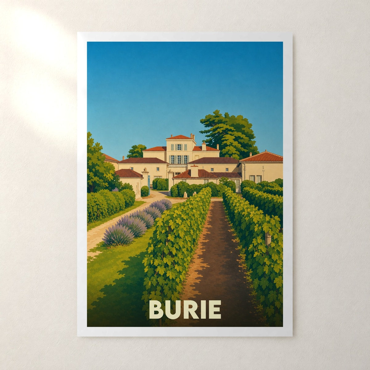 Affiche Burie – sans cadre, accrochée au mur