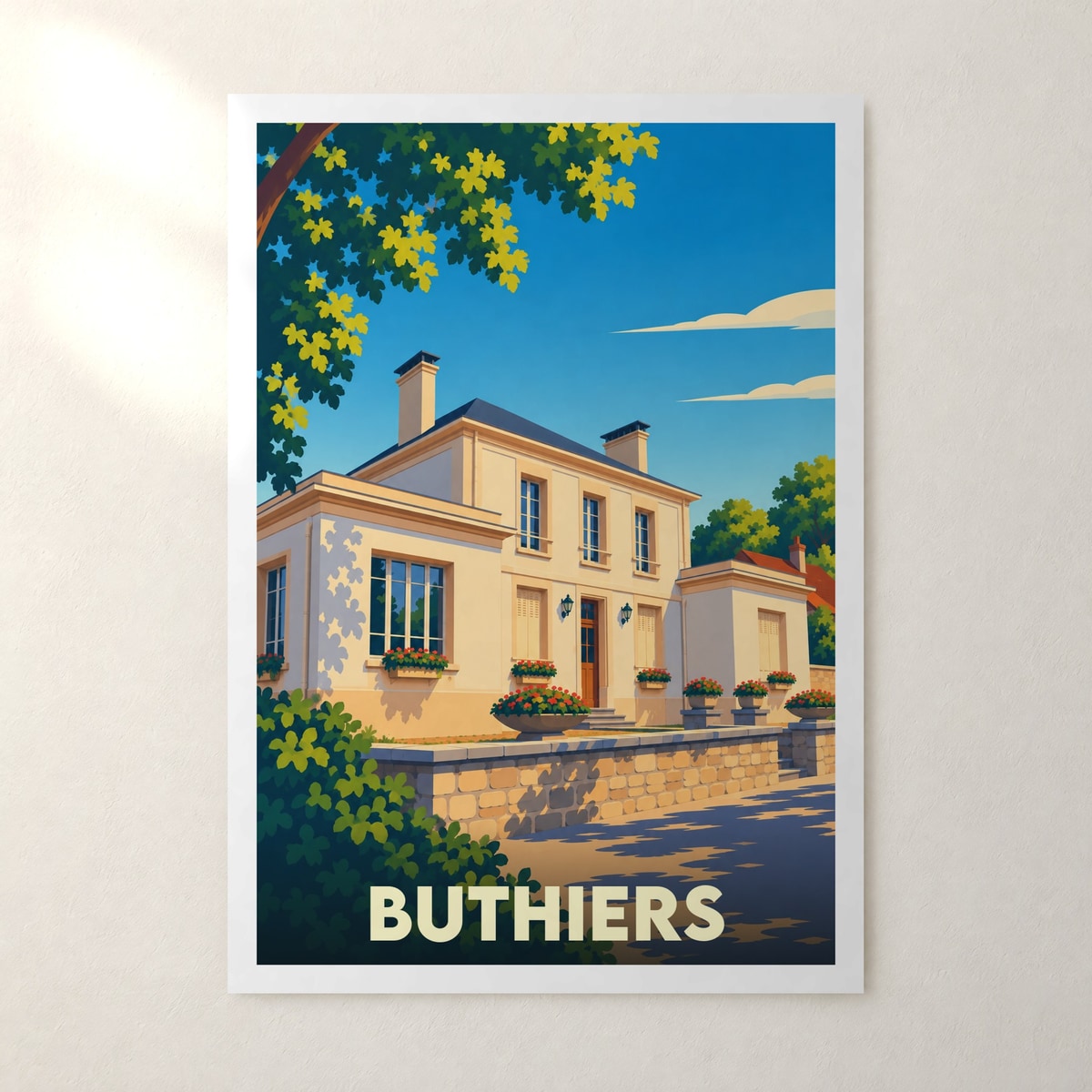 Affiche Buthiers (Seine-et-Marne) – sans cadre, accrochée au mur