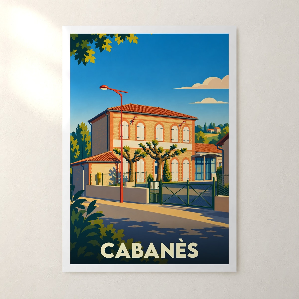 Affiche Cabanès (Tarn) – sans cadre, accrochée au mur