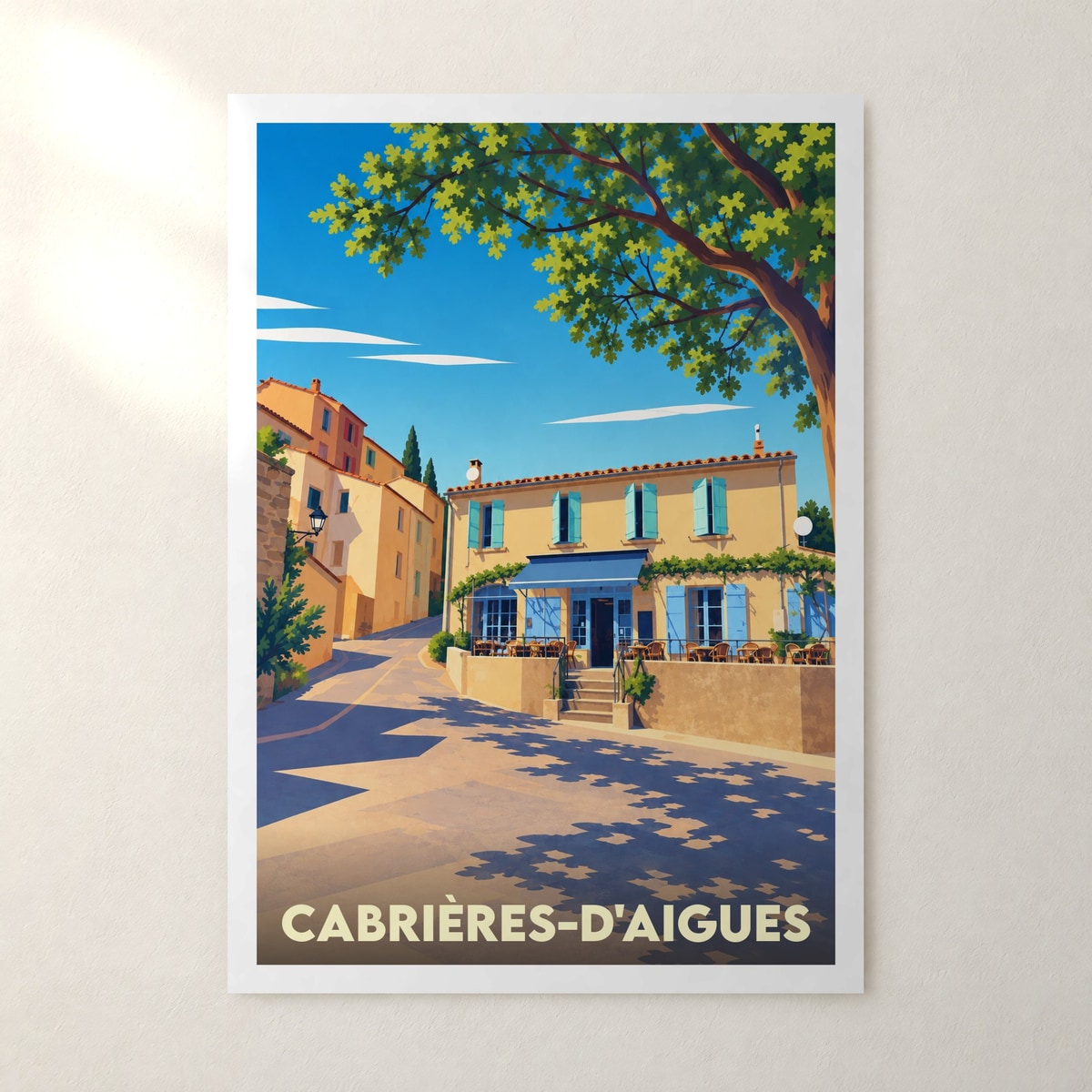 Affiche Cabrières-d'Aigues – sans cadre, accrochée au mur