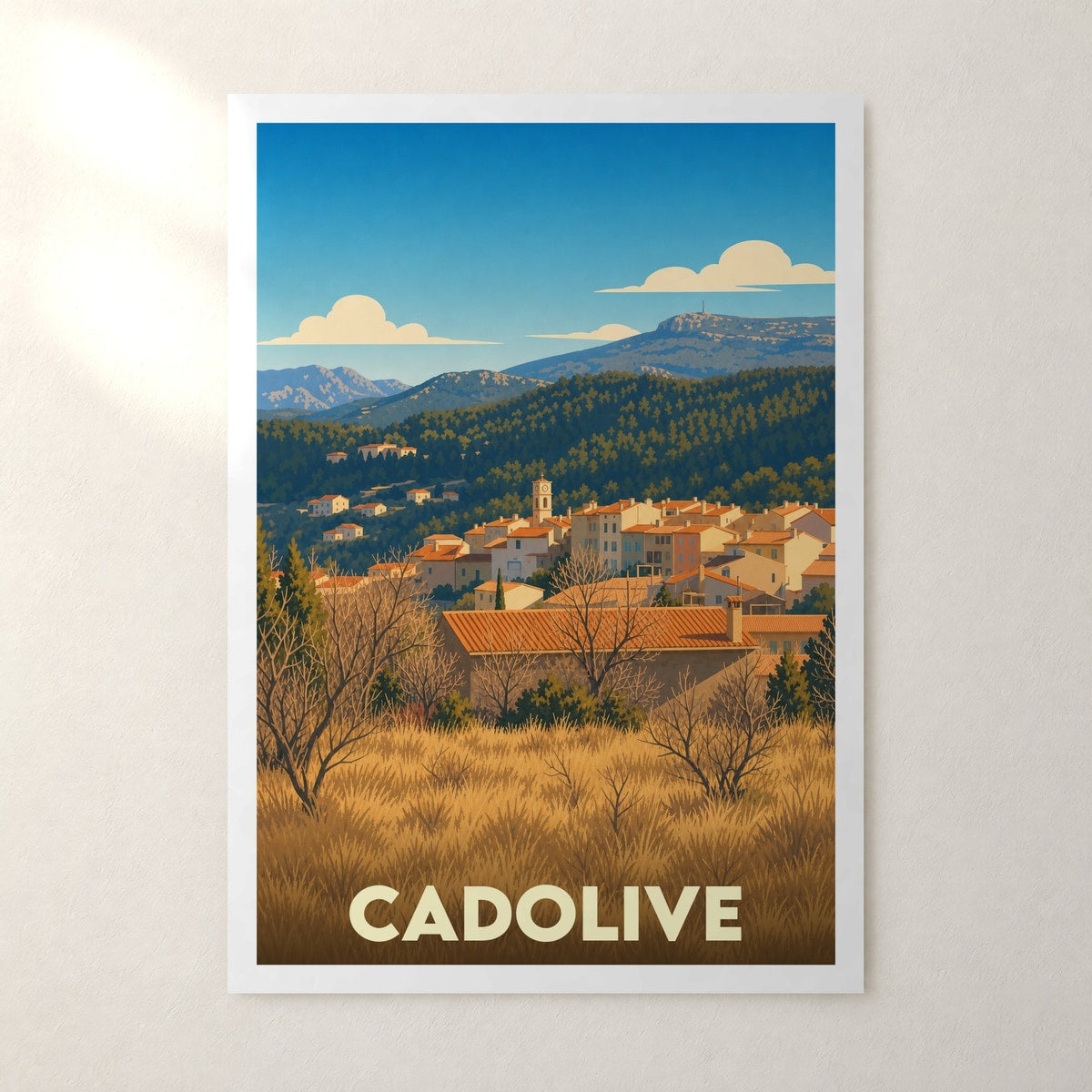 Affiche Cadolive – sans cadre, accrochée au mur