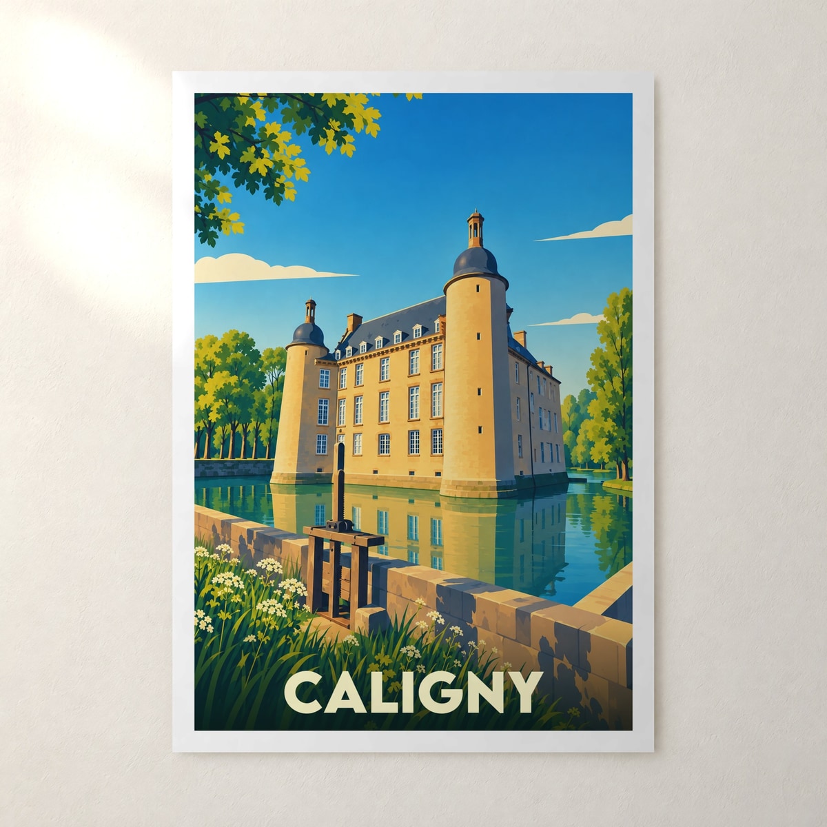 Affiche Caligny – sans cadre, accrochée au mur
