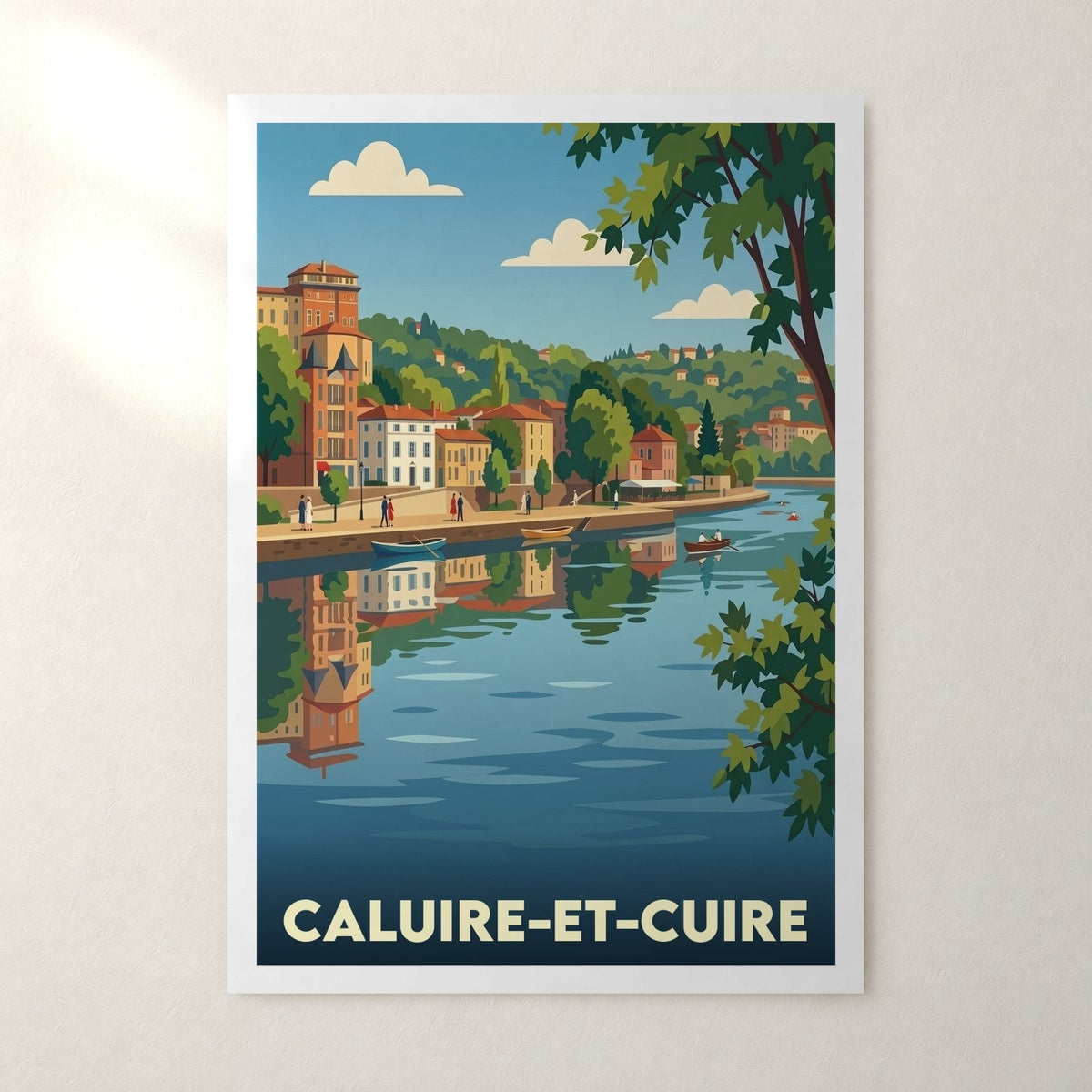 Affiche Caluire-et-Cuire – sans cadre, accrochée au mur