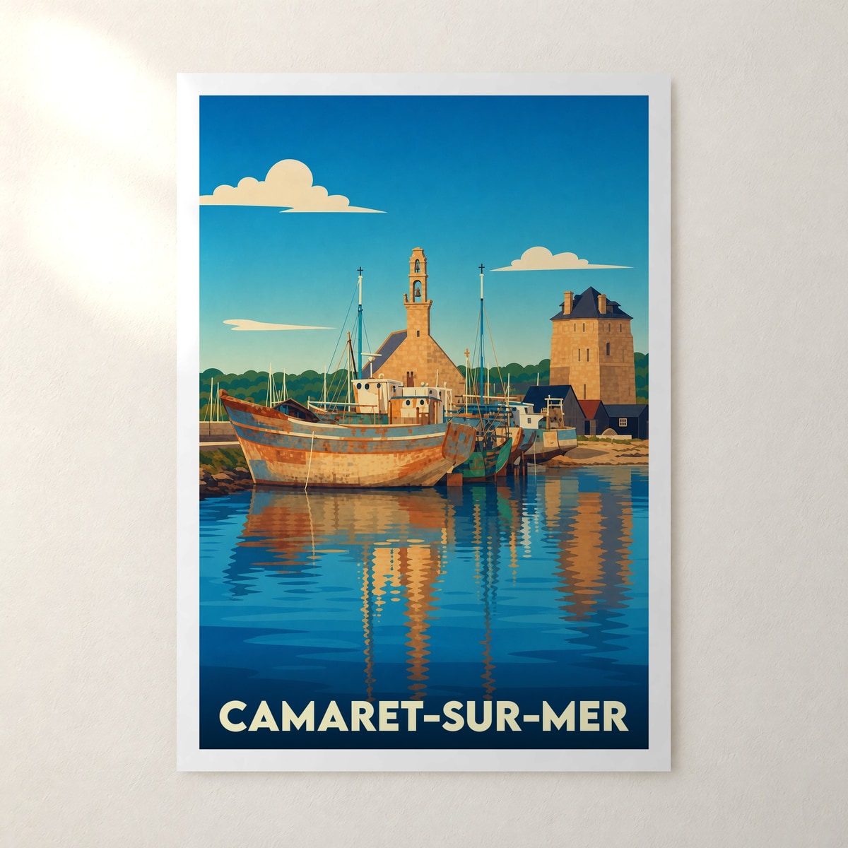 Affiche Camaret-sur-Mer – sans cadre, accrochée au mur