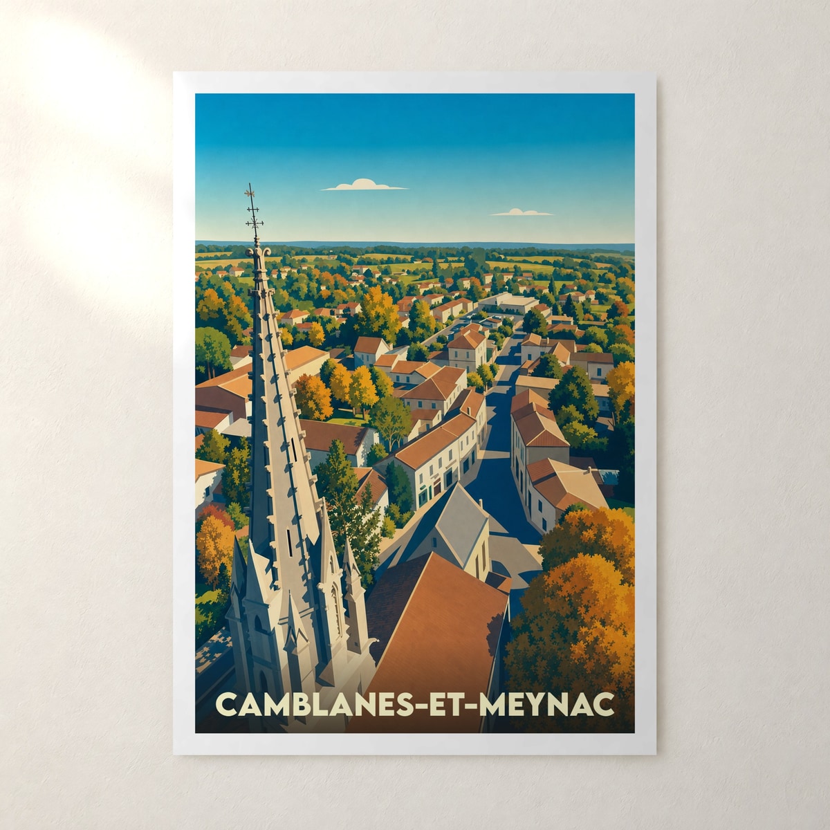 Affiche Camblanes-et-Meynac – sans cadre, accrochée au mur