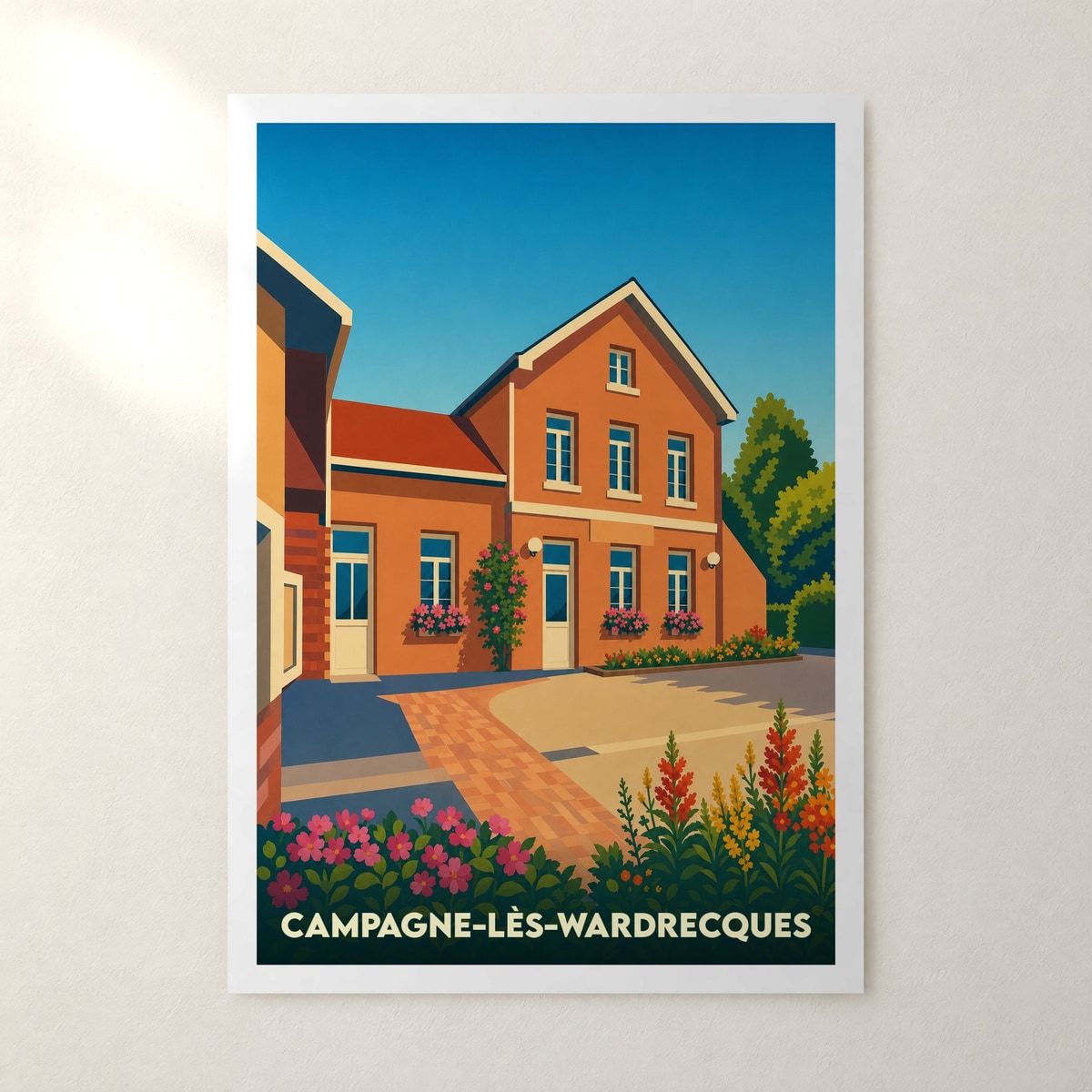 Affiche Campagne-lès-Wardrecques – sans cadre, accrochée au mur