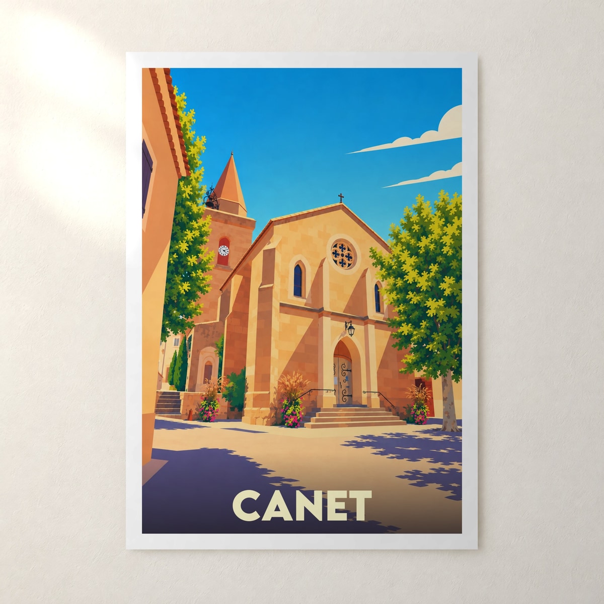 Affiche Canet (Aude) – sans cadre, accrochée au mur
