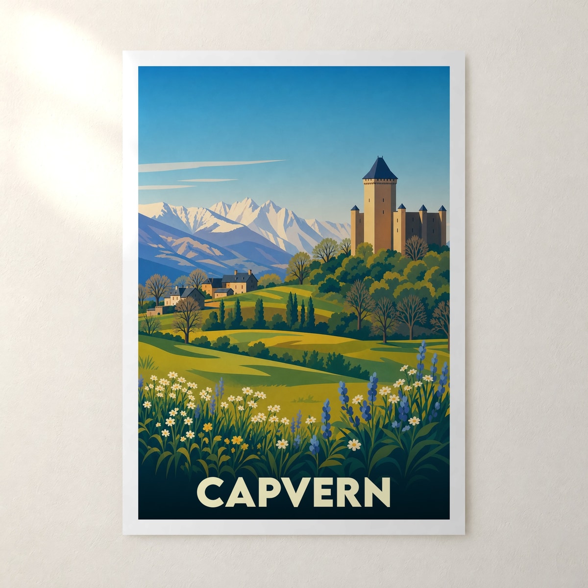 Affiche Capvern – sans cadre, accrochée au mur
