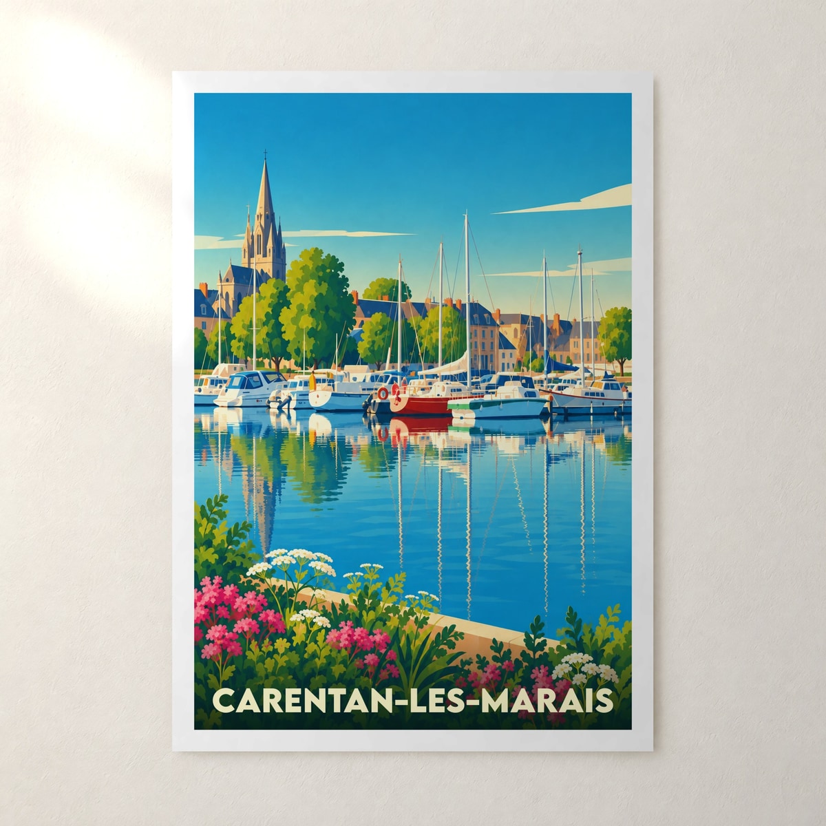 Affiche Carentan-les-Marais – sans cadre, accrochée au mur