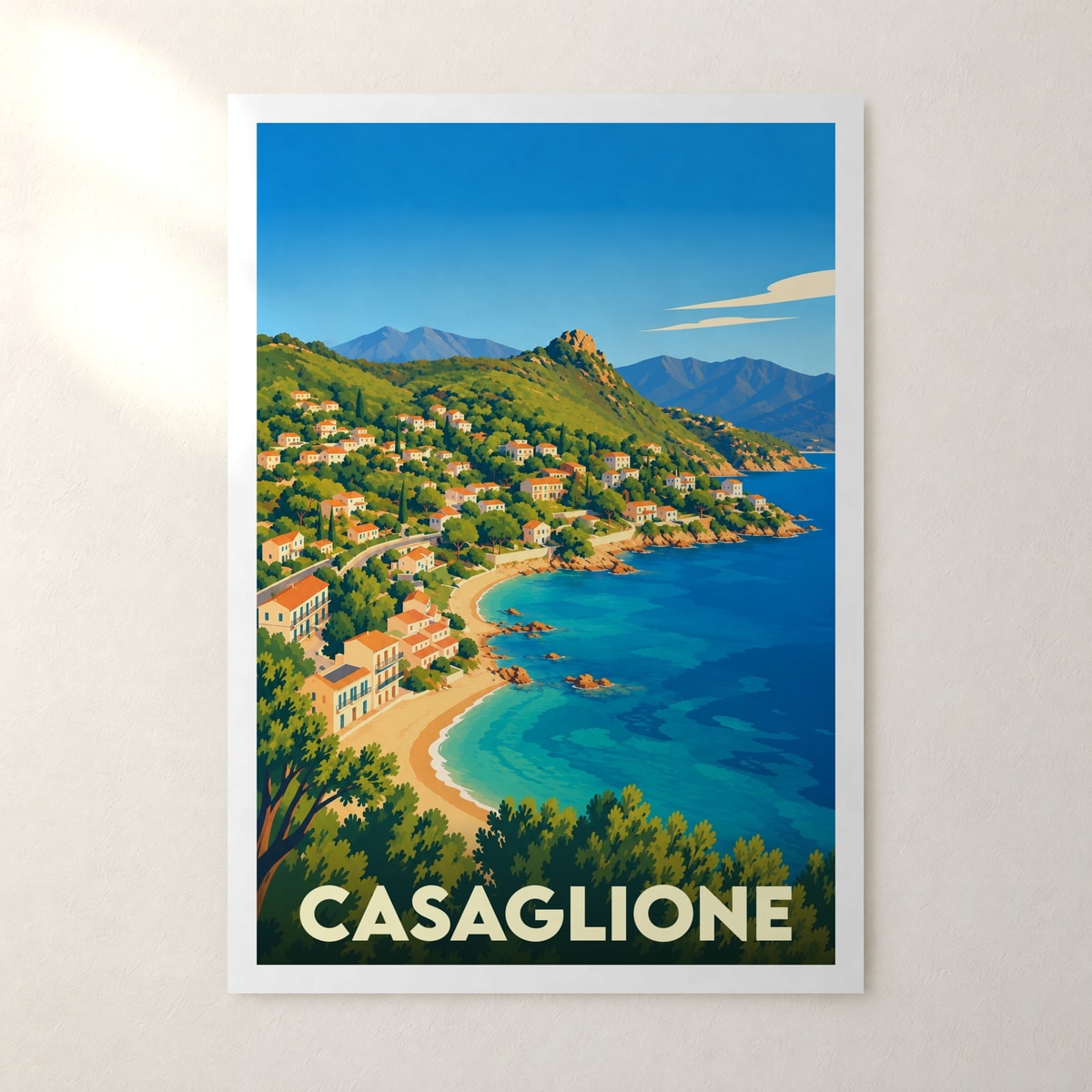 Affiche Casaglione – sans cadre, accrochée au mur