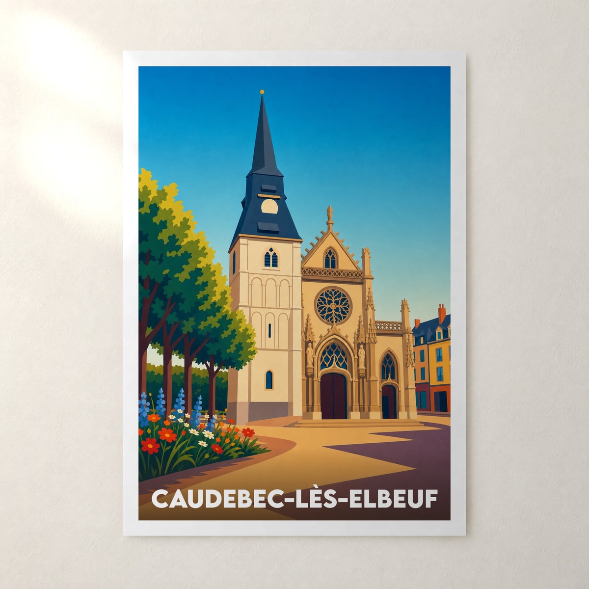 Affiche Caudebec-lès-Elbeuf – sans cadre, accrochée au mur