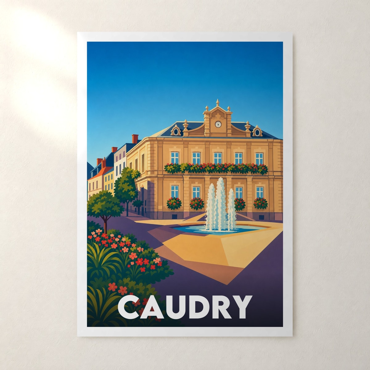 Affiche Caudry – sans cadre, accrochée au mur