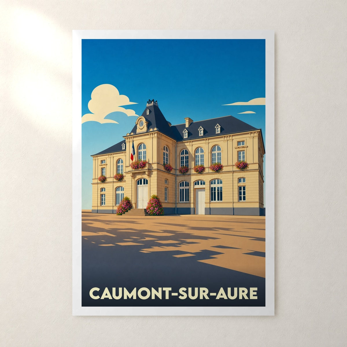 Affiche Caumont-sur-Aure – sans cadre, accrochée au mur
