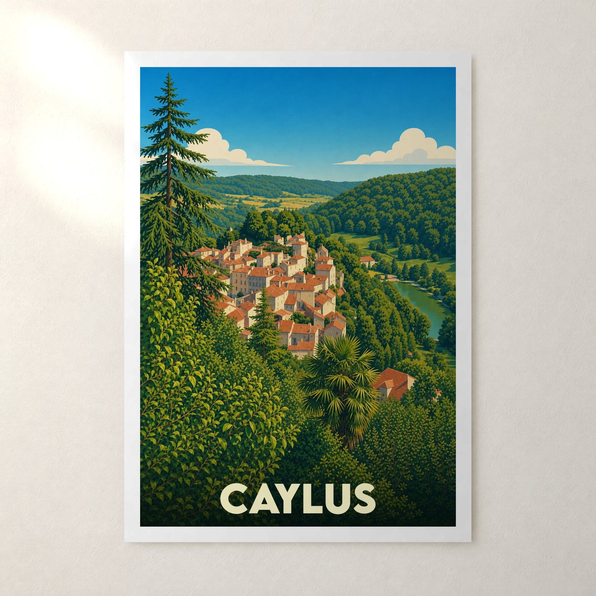 Affiche Caylus – sans cadre, accrochée au mur