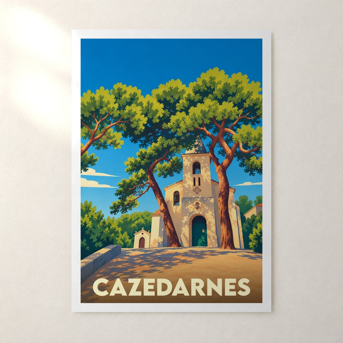 Affiche Cazedarnes – sans cadre, accrochée au mur