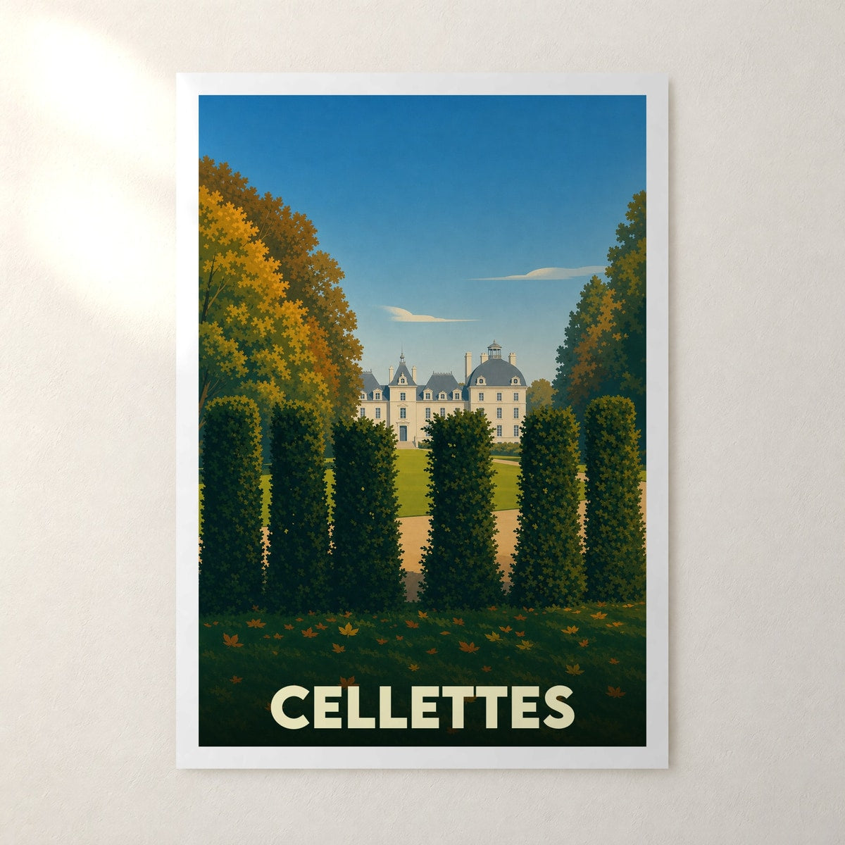 Affiche Cellettes – sans cadre, accrochée au mur