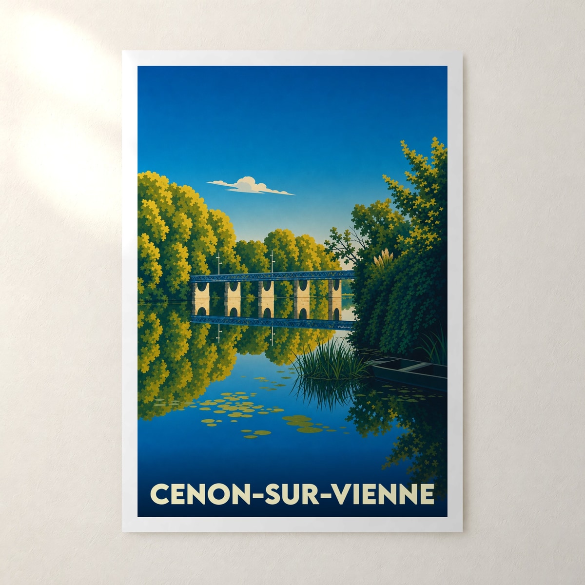 Affiche Cenon-sur-Vienne – sans cadre, accrochée au mur
