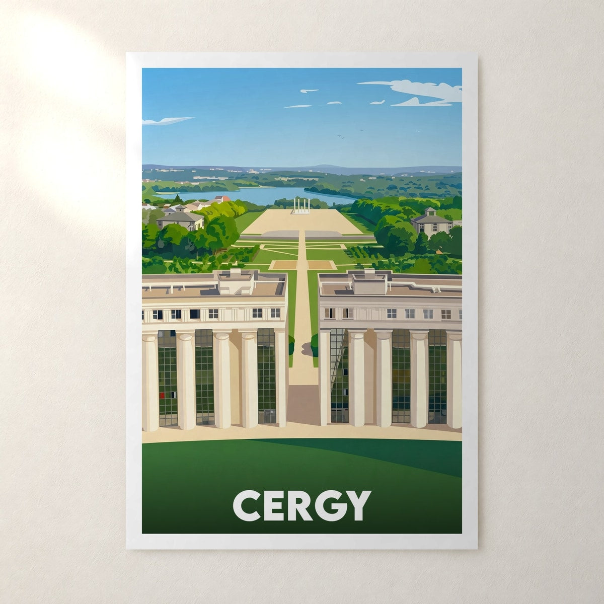 Affiche Cergy – sans cadre, accrochée au mur
