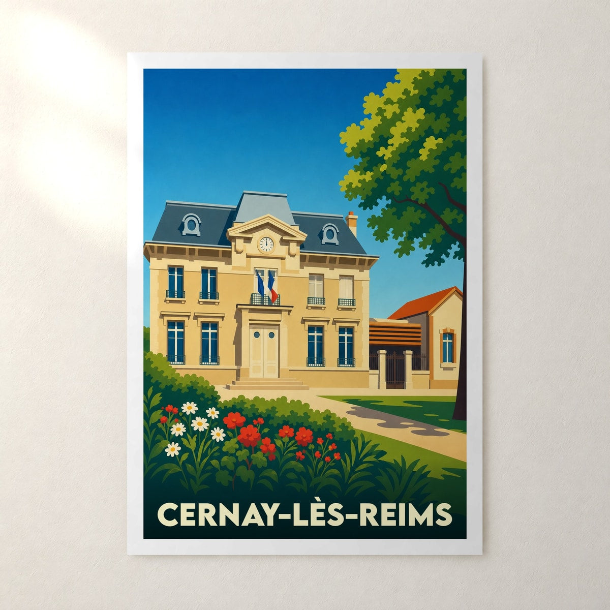 Affiche Cernay-lès-Reims – sans cadre, accrochée au mur