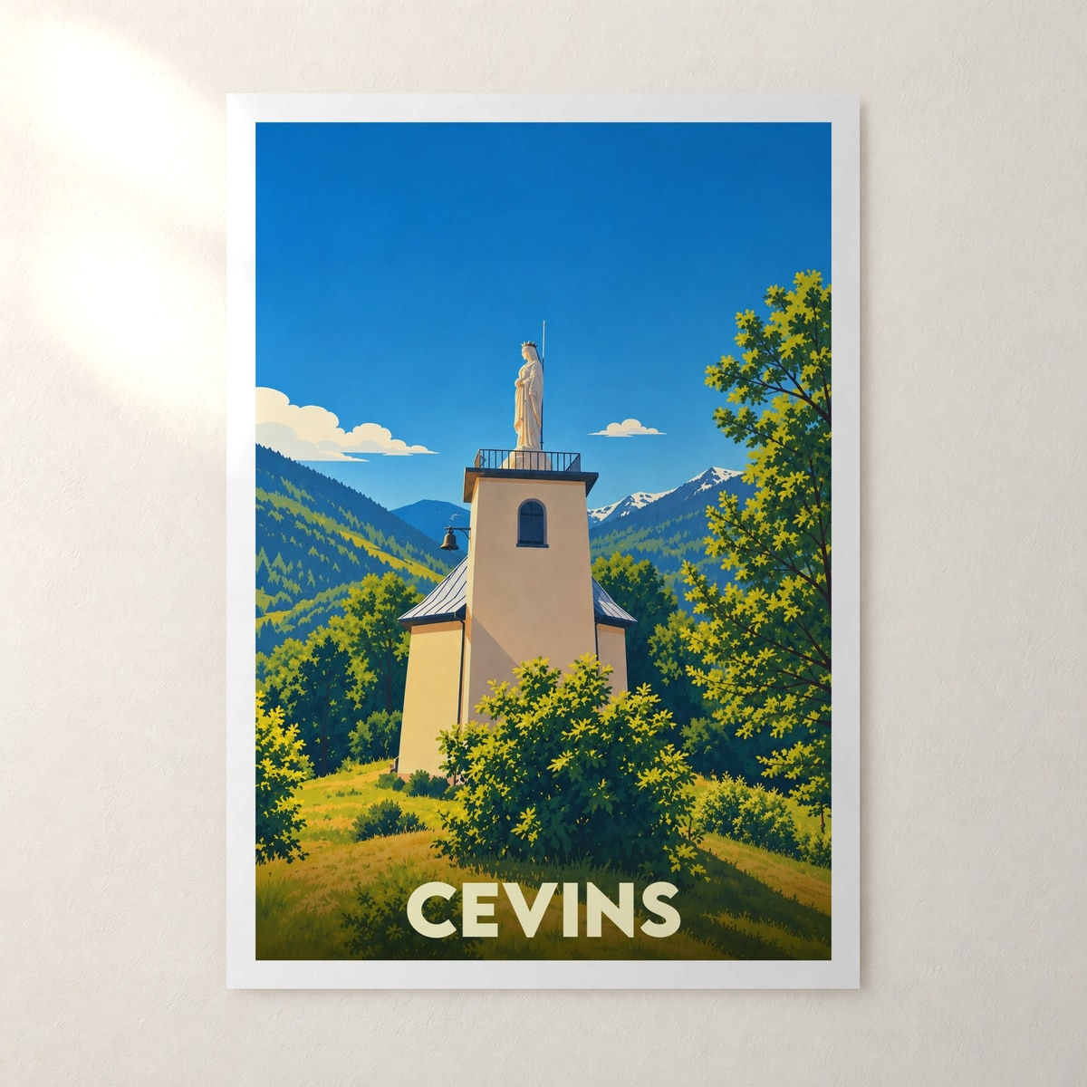 Affiche Cevins – sans cadre, accrochée au mur