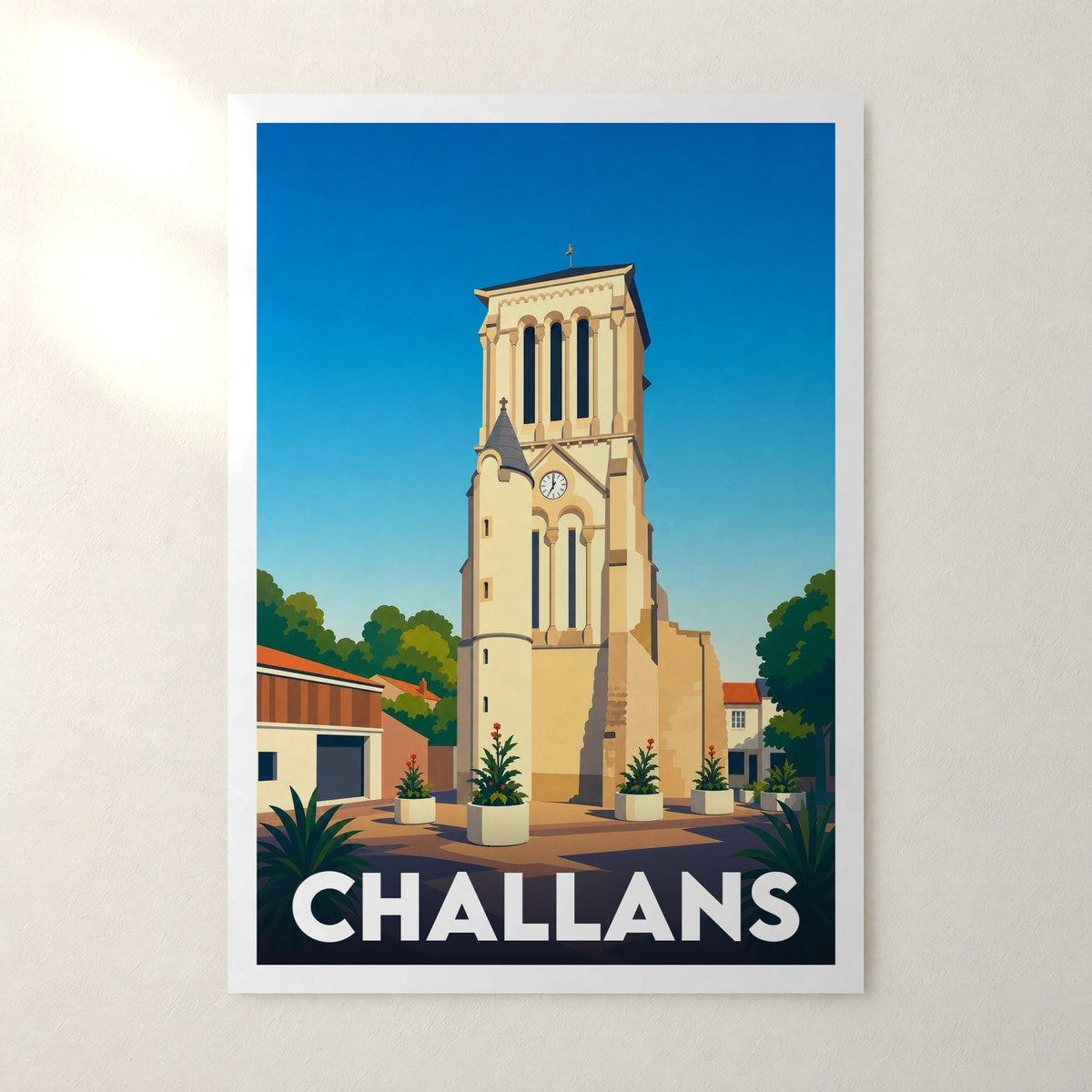 Affiche Challans – sans cadre, accrochée au mur