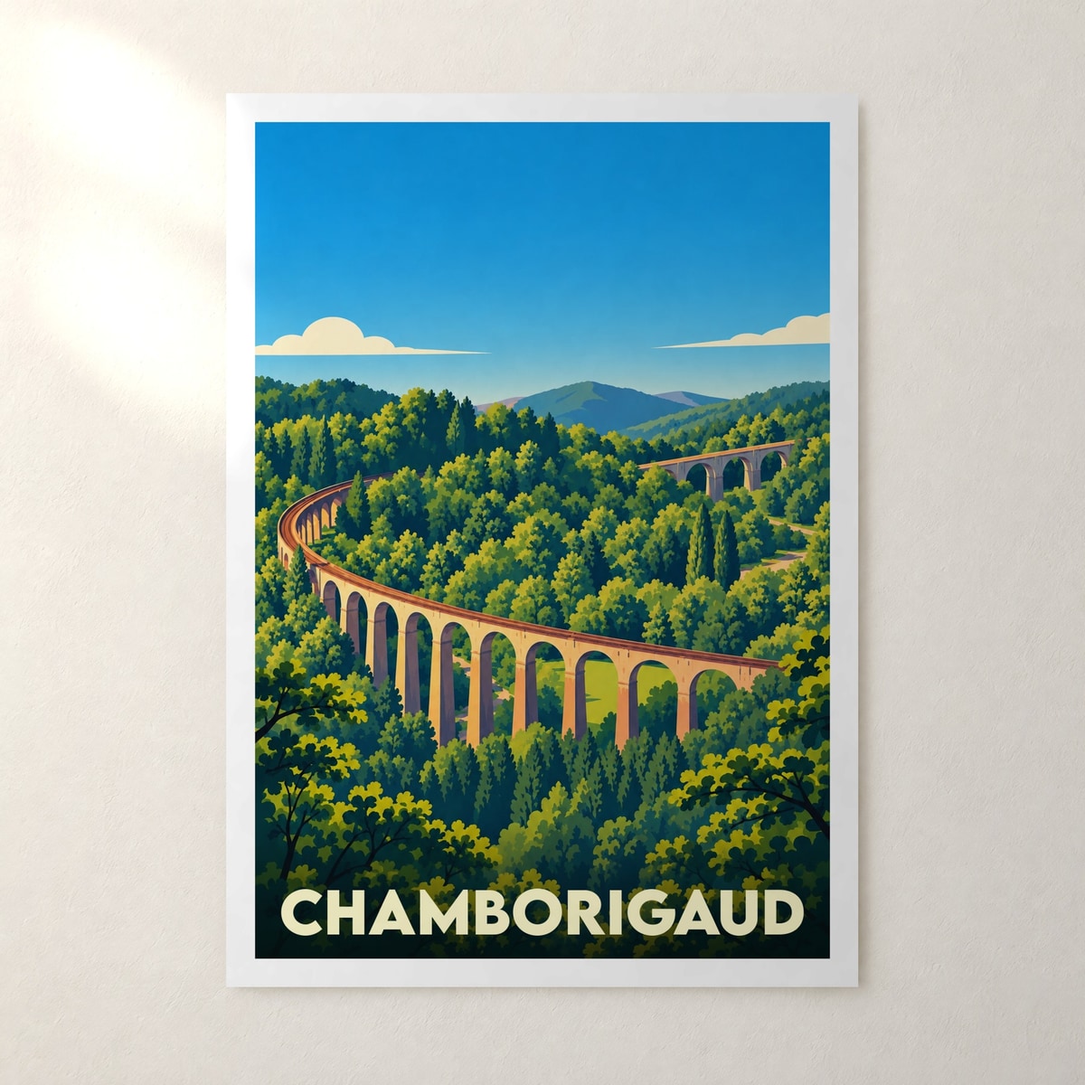 Affiche Chamborigaud – sans cadre, accrochée au mur