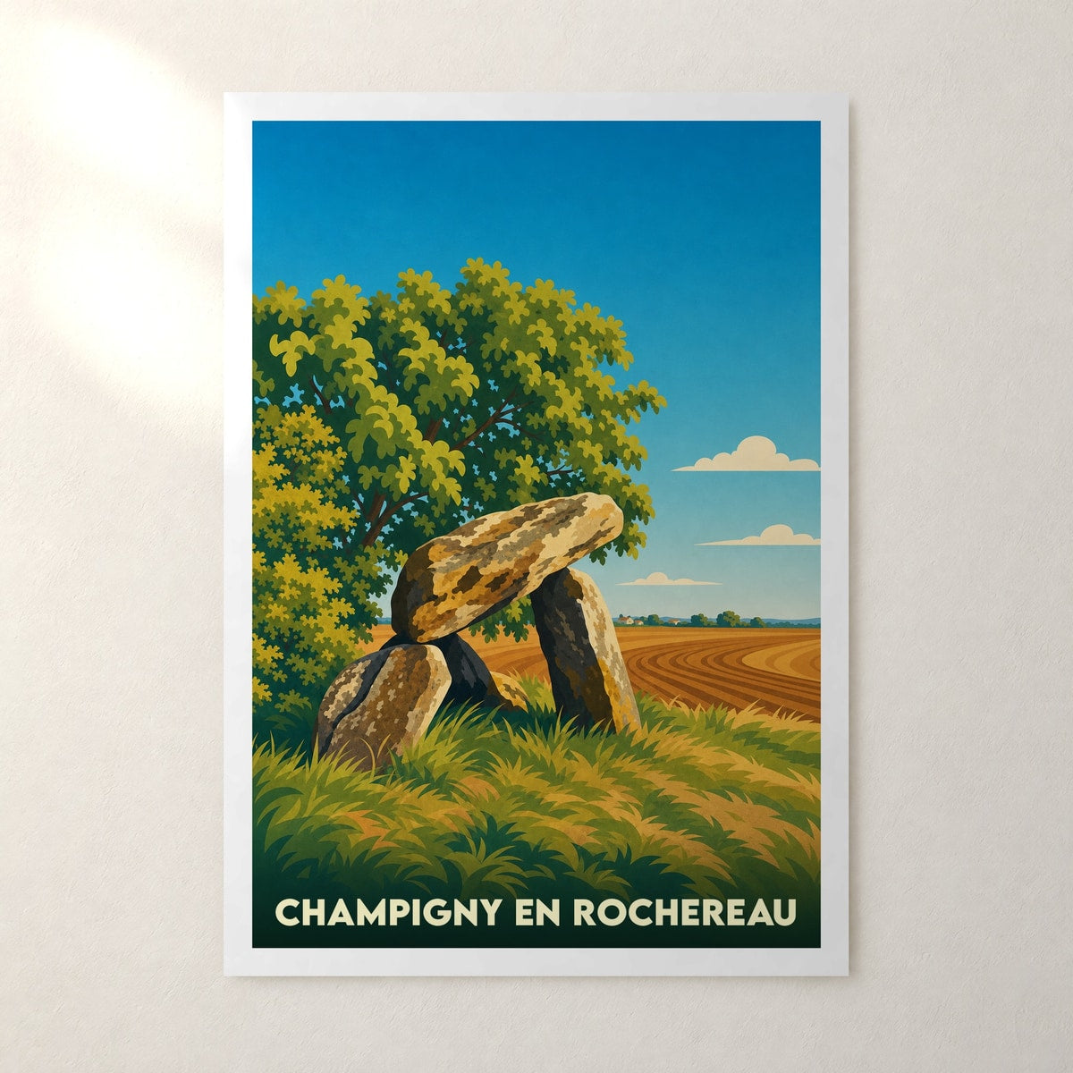 Affiche Champigny en Rochereau – sans cadre, accrochée au mur