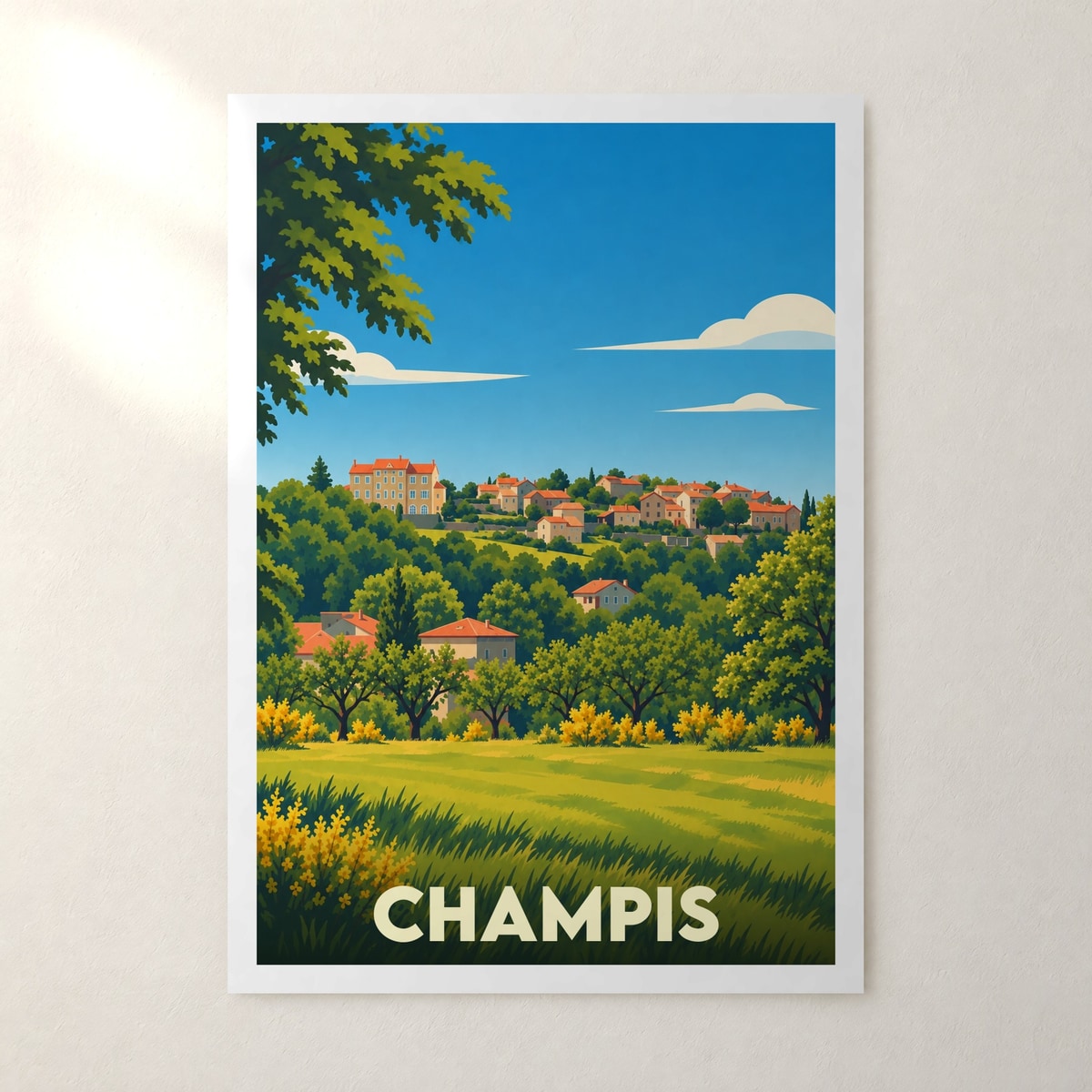 Affiche Champis – sans cadre, accrochée au mur