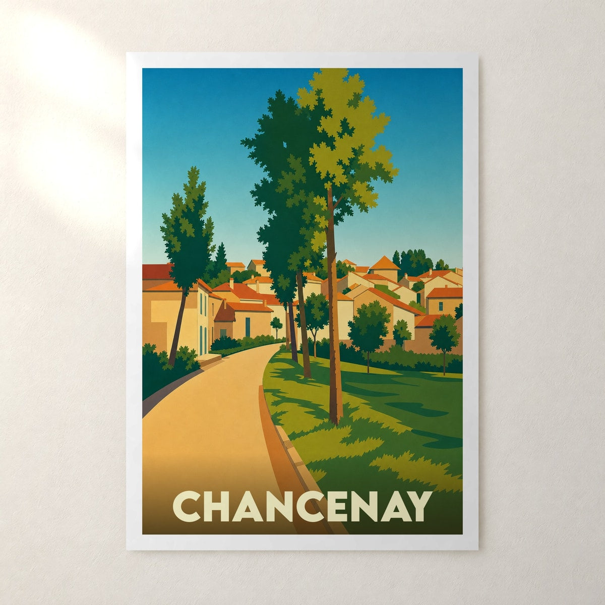 Affiche Chancenay – sans cadre, accrochée au mur