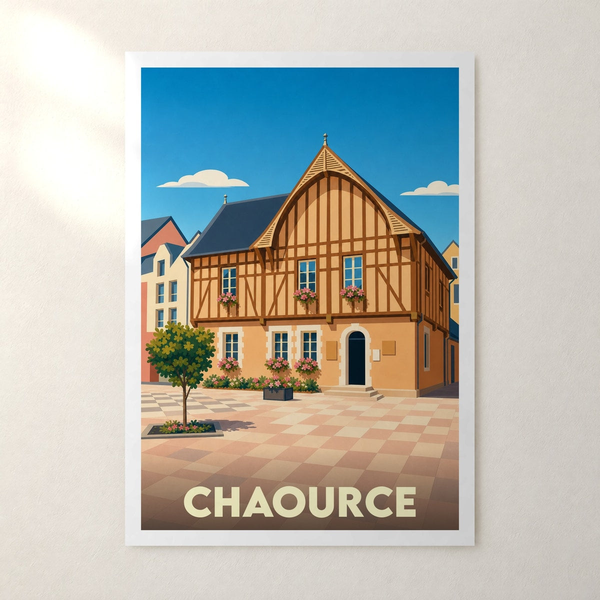 Affiche Chaource – sans cadre, accrochée au mur