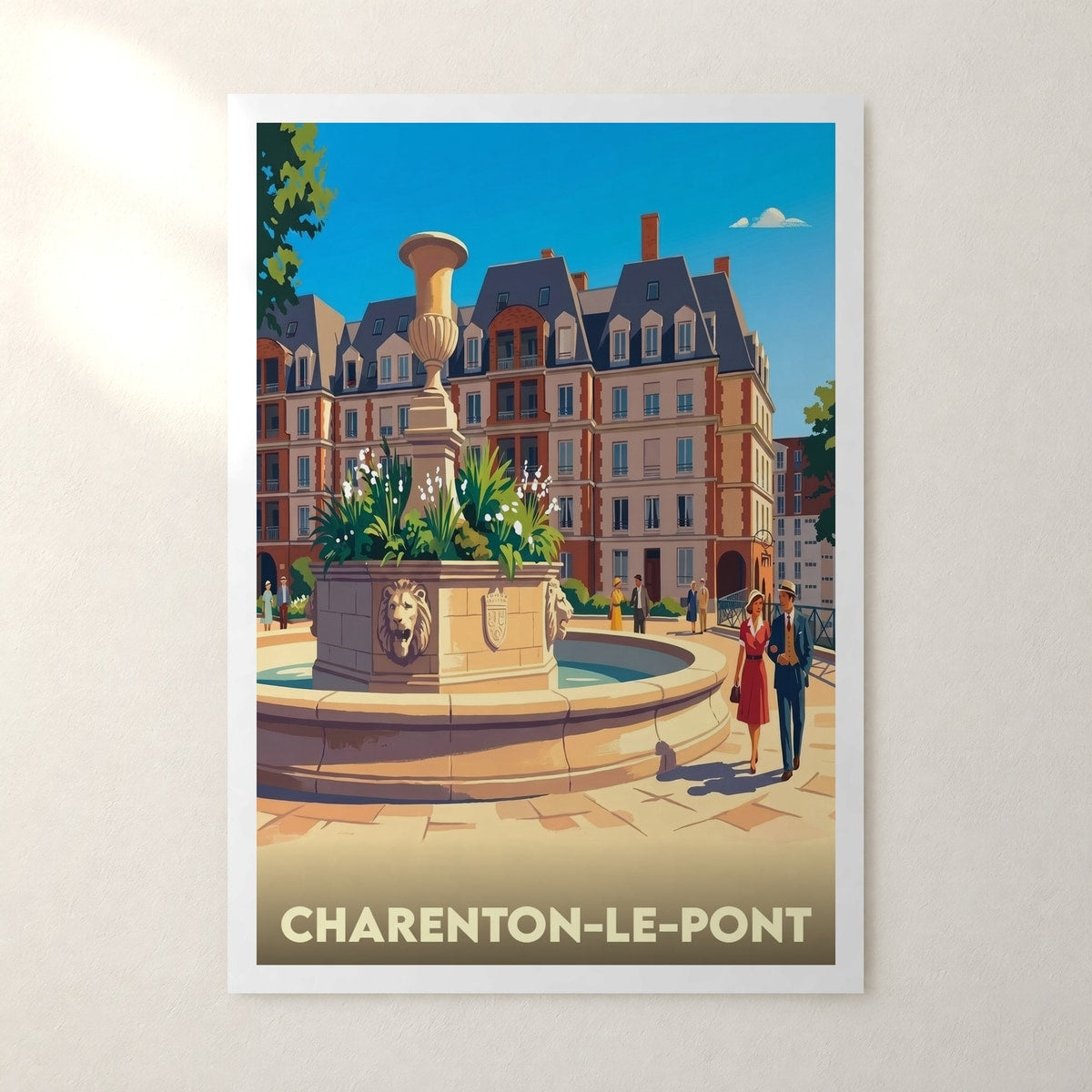 Affiche Charenton-le-Pont – sans cadre, accrochée au mur