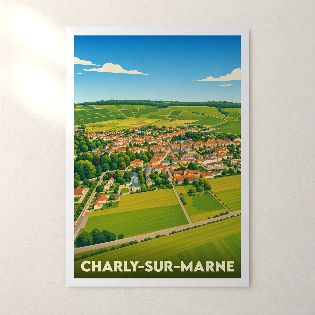 Affiche Charly-sur-Marne – sans cadre, accrochée au mur