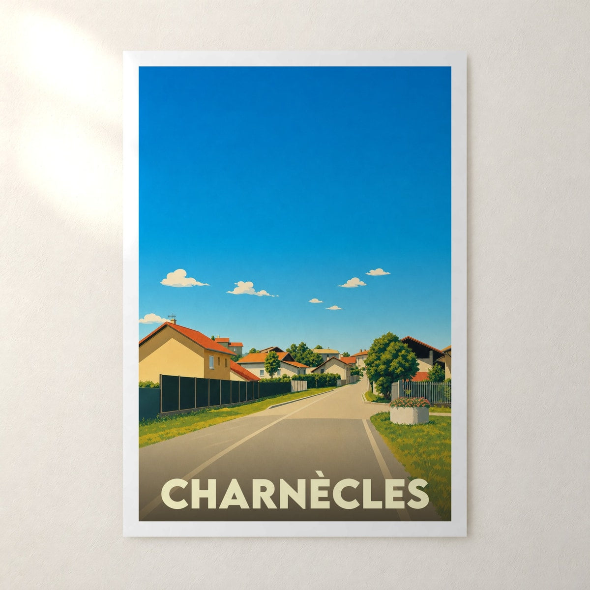 Affiche Charnècles – sans cadre, accrochée au mur