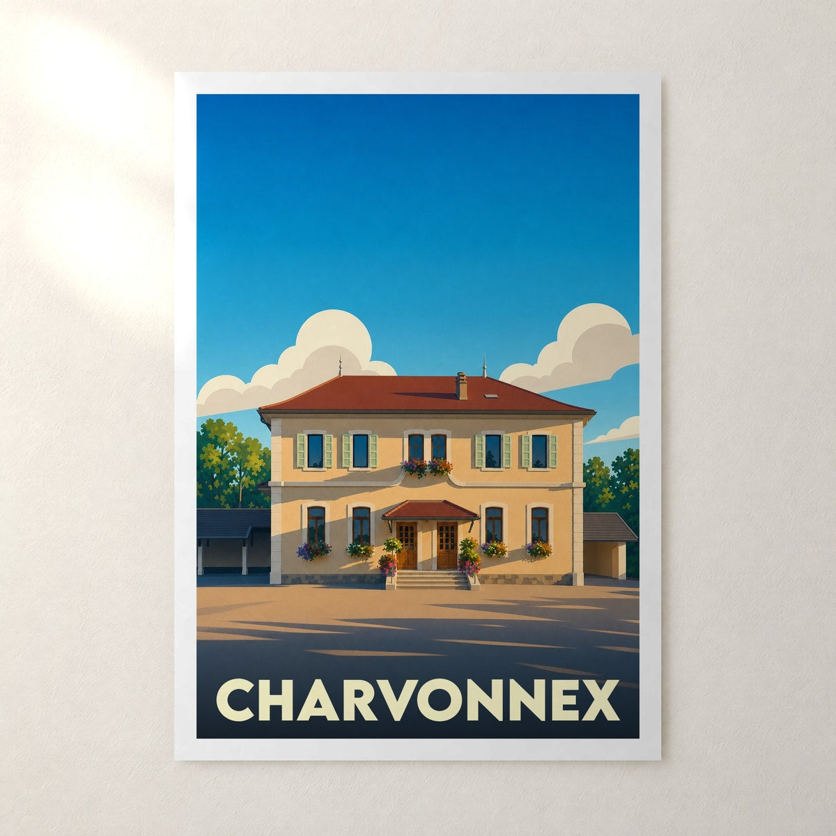 Affiche Charvonnex – sans cadre, accrochée au mur