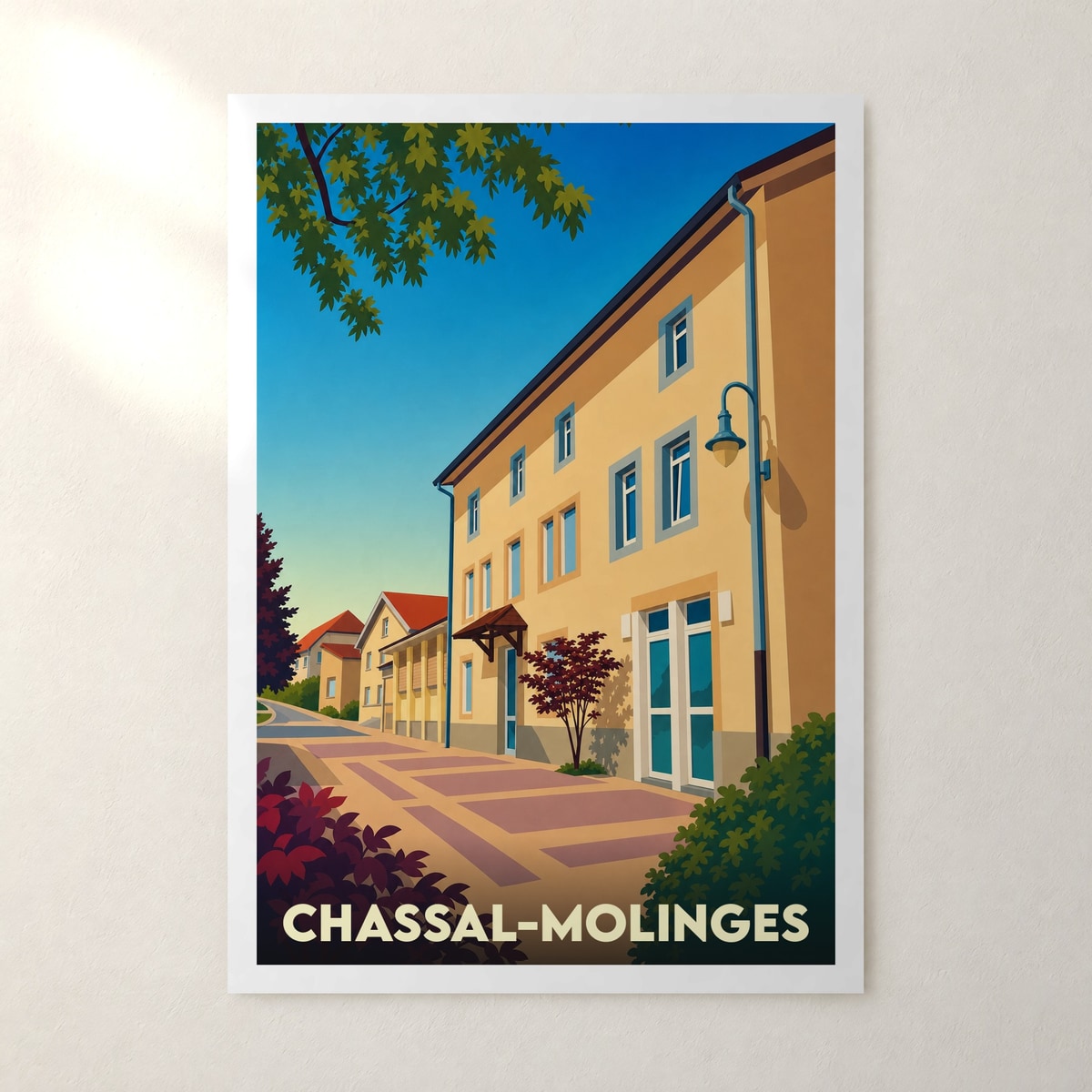 Affiche Chassal-Molinges – sans cadre, accrochée au mur