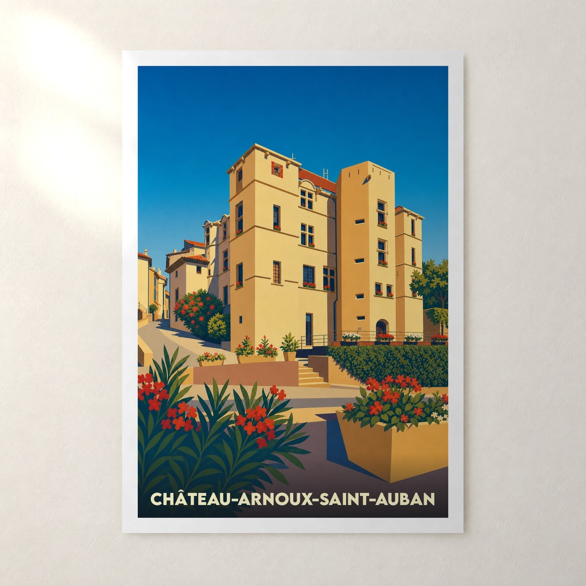 Affiche Château-Arnoux-Saint-Auban – sans cadre, accrochée au mur