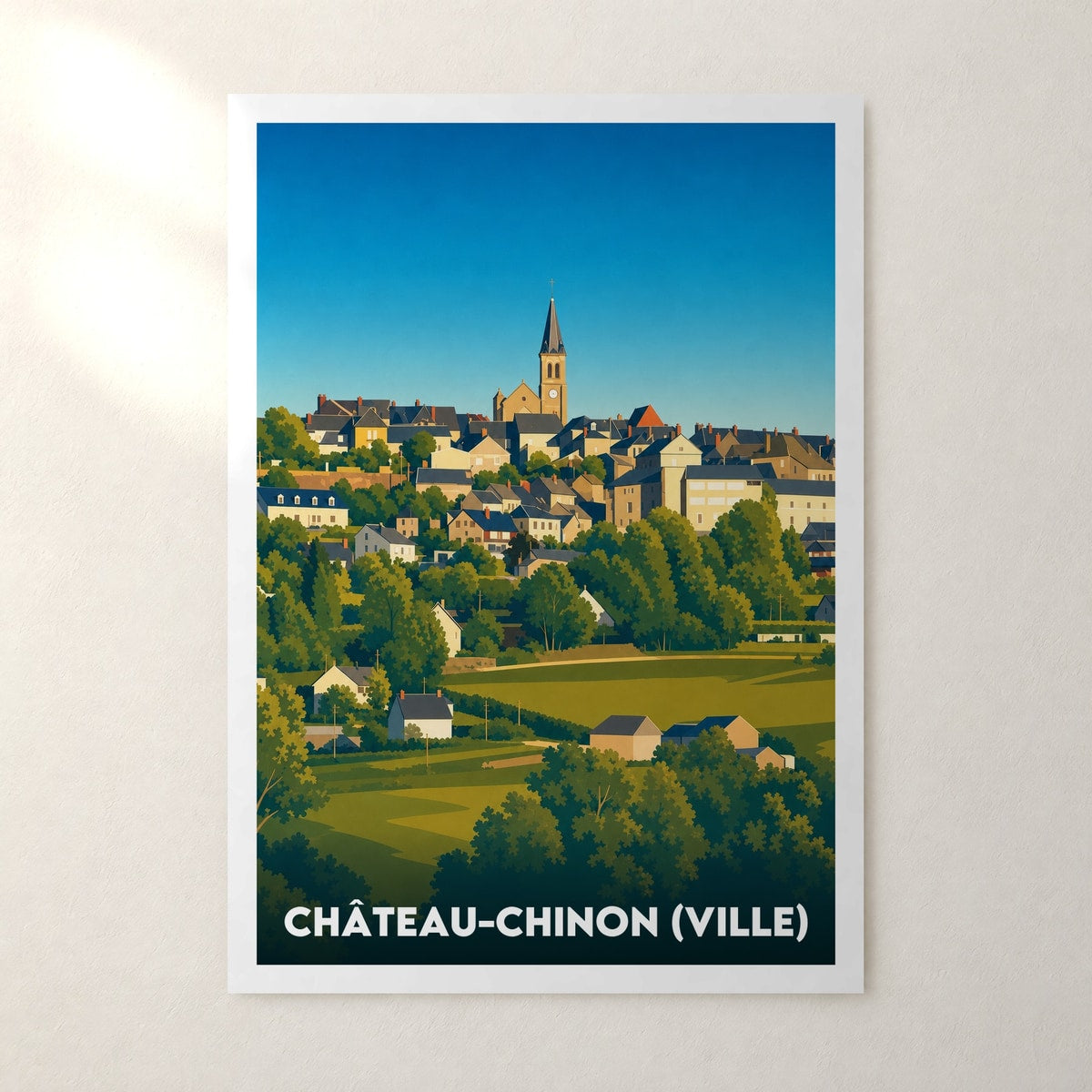 Affiche Château-Chinon (Ville) – sans cadre, accrochée au mur