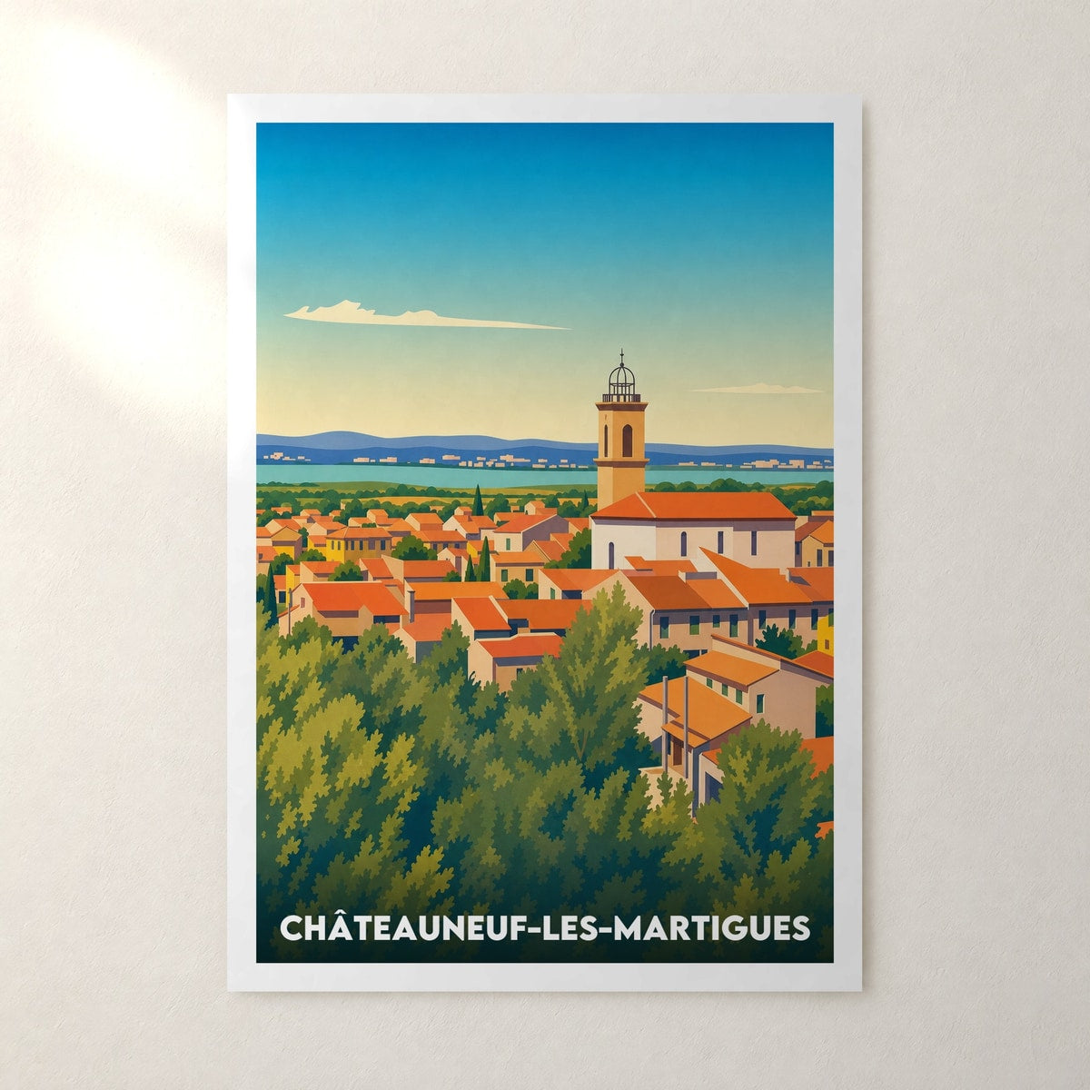 Affiche Châteauneuf-les-Martigues – sans cadre, accrochée au mur