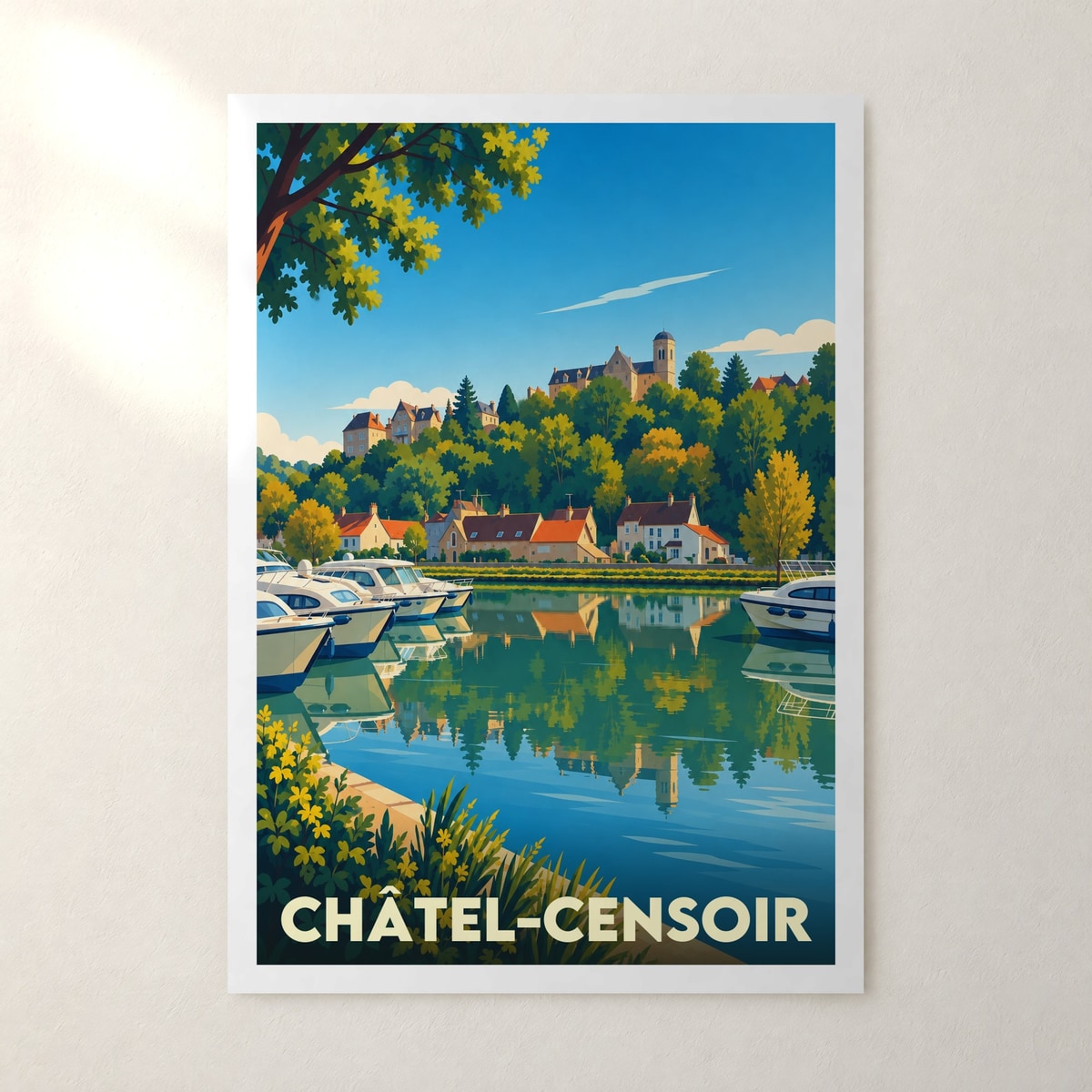 Affiche Châtel-Censoir – sans cadre, accrochée au mur