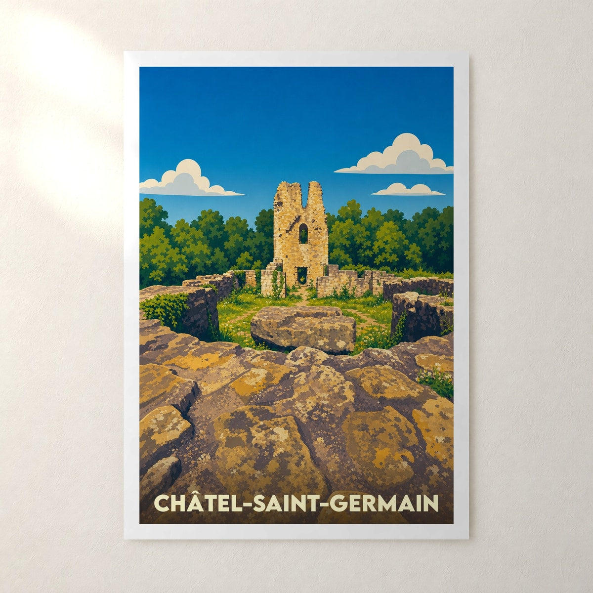 Affiche Châtel-Saint-Germain – sans cadre, accrochée au mur