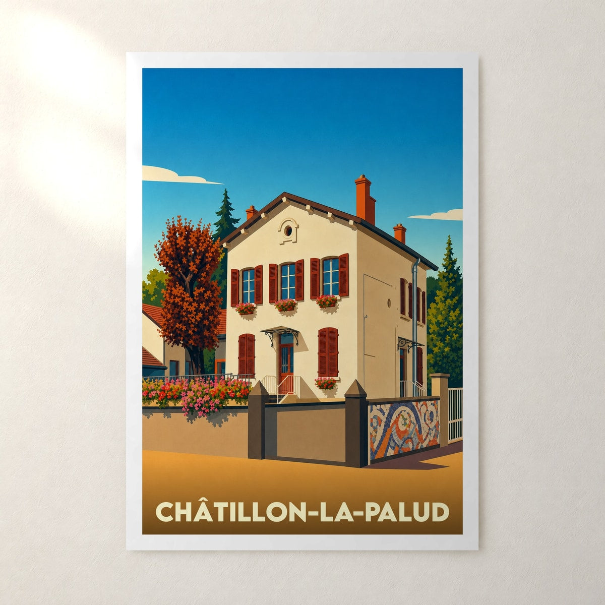 Affiche Châtillon-la-Palud – sans cadre, accrochée au mur