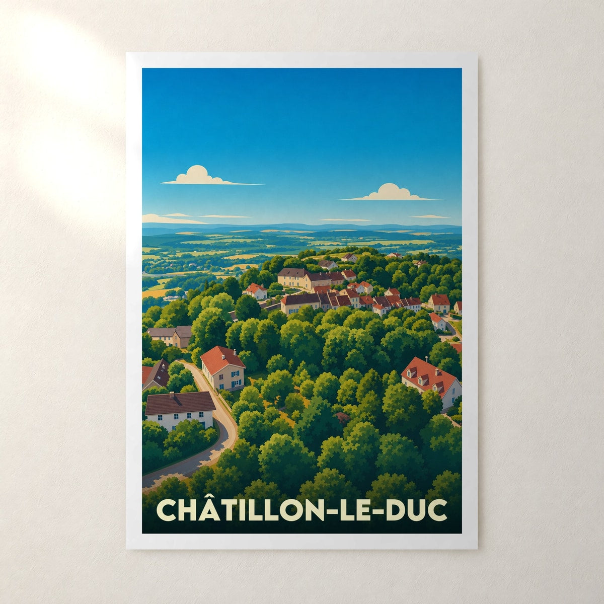 Affiche Châtillon-le-Duc – sans cadre, accrochée au mur
