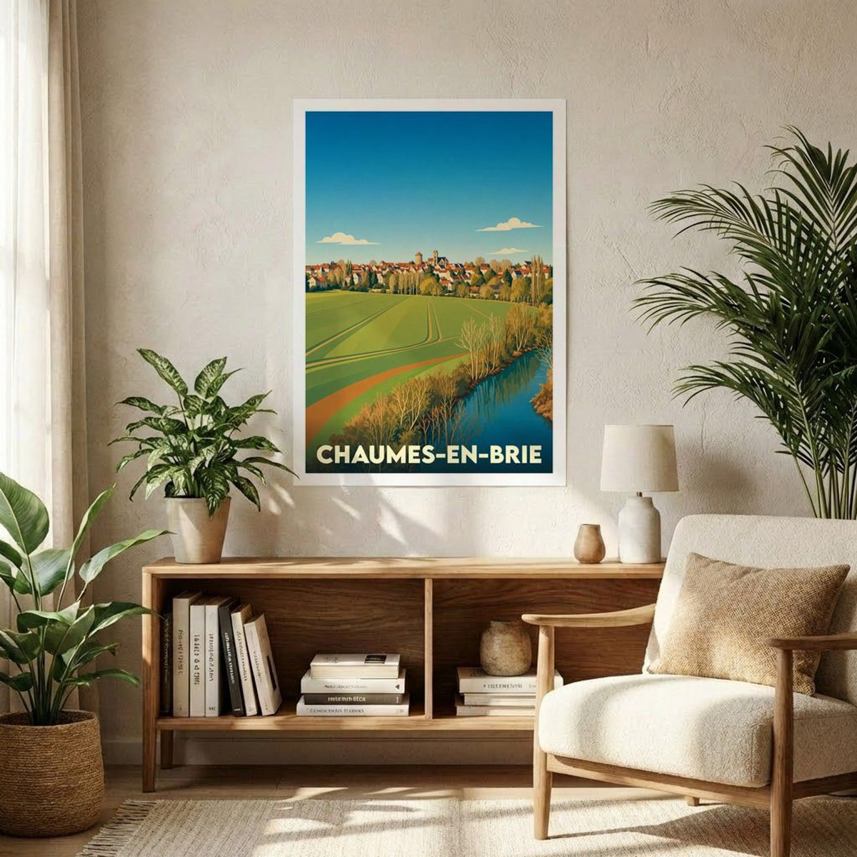 Affiche A1 (59,4 x 84,1 cm) Sans cadre souvenir de Chaumes-en-Brie