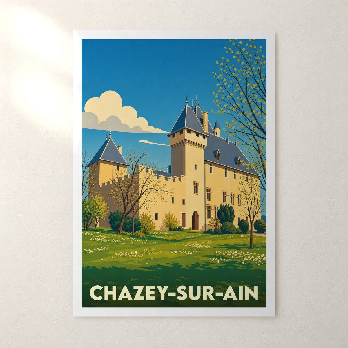Affiche Chazey-sur-Ain – sans cadre, accrochée au mur
