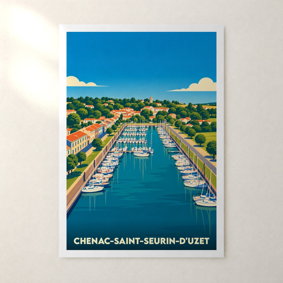 Affiche Chenac-Saint-Seurin-d'Uzet – sans cadre, accrochée au mur